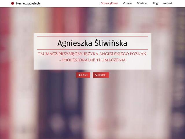 Tłumacz Języka Angielskiego Agnieszka Śliwińska